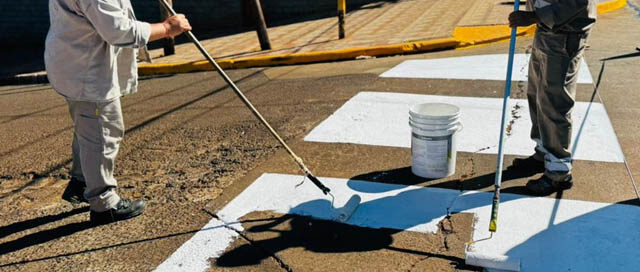 IGUAZÚ: Trabajos de señalización vial en República Argentina y Horacio Quiroga