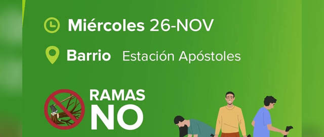 APÓSTOLES: Jornada de descacharrizado en el barrio Estación APÓSTOLES: Jornada de descacharrizado en el barrio Estación