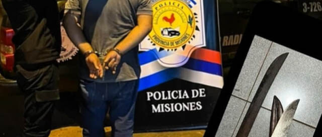 OBERÁ: Detienen a un hombre que amenazó a su vecino con un machete y dañó su comercio OBERÁ: Detienen a un hombre que amenazó a su vecino con un machete y dañó su comercio