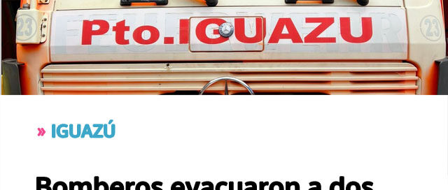IGUAZÚ: Bomberos evacuaron a dos personas por el desborde del arroyo Tacuara IGUAZÚ: Bomberos evacuaron a dos personas por el desborde del arroyo Tacuara