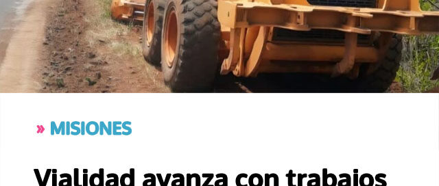 MISIONES: Vialidad avanza con trabajos de restauración en la Ruta Provincial N.º 2 MISIONES: Vialidad avanza con trabajos de restauración en la Ruta Provincial N.º 2