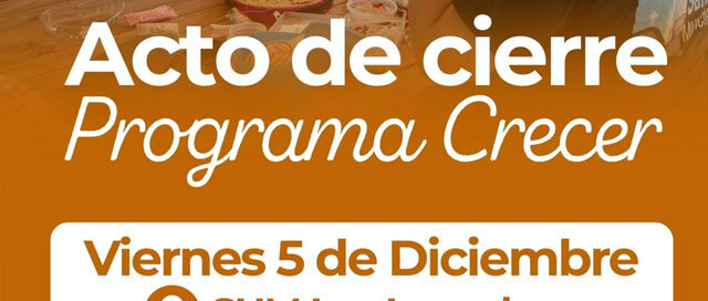 SAN JAVIER: Cierre del Programa Crecer en el SUM Los Lapachos SAN JAVIER: Cierre del Programa Crecer en el SUM Los Lapachos