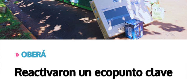 Reactivaron un ecopunto clave para fortalecer el reciclaje urbano Reactivaron un ecopunto clave para fortalecer el reciclaje urbano