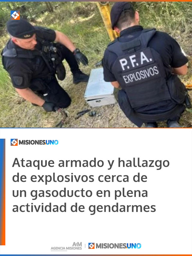 Ataque armado y hallazgo de explosivos cerca de un gasoducto en plena actividad de gendarmes