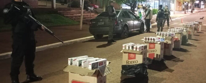 IGUAZÚ: Interceptan a dos contrabandistas con 5.000 atados de cigarrillos valuados en  millones