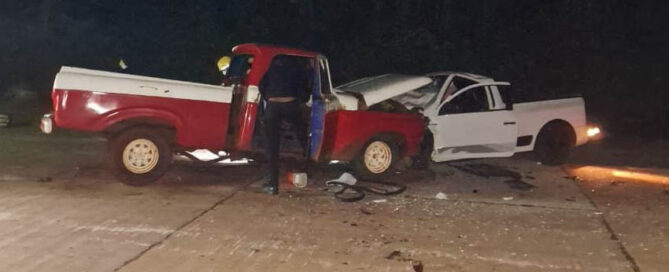 ESPERANZA: un hombre murió tras un choque entre una Saveiro y una Ford F100