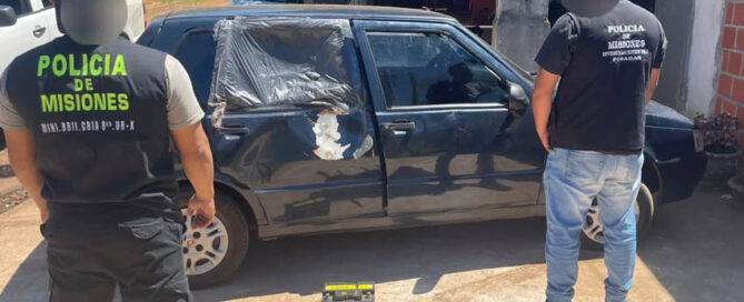 POSADAS: Cayeron dos sospechosos por robo y reventa de autopartes; secuestraron un Fiat Uno y herramientas
