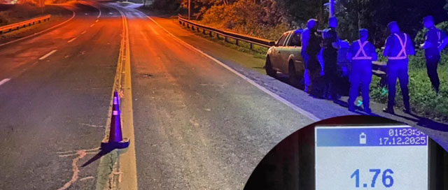 ELDORADO: Conductor alcoholizado chocó contra un guardarraíl en la Ruta Nacional 12