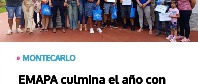 MONTECARLO: EMAPA culmina el año con formación y compromiso comunitario