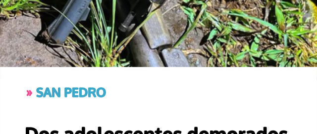 SAN PEDRO: Dos adolescentes demorados con armas de fuego en operativo policial. SAN PEDRO: Dos adolescentes demorados con armas de fuego en operativo policial.