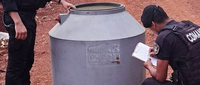 Oberá: Robaron un tanque de agua de una capilla y la Policía lo recuperó