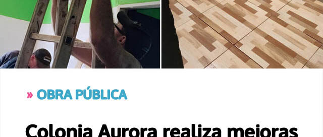 Colonia Aurora realiza mejoras en el Polideportivo Municipal durante el receso deportivo Colonia Aurora realiza mejoras en el Polideportivo Municipal durante el receso deportivo
