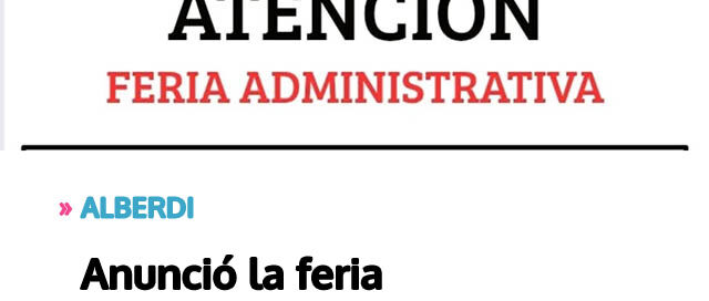 ALBERDI: Anunció la feria administrativa con horarios especiales hasta febrero