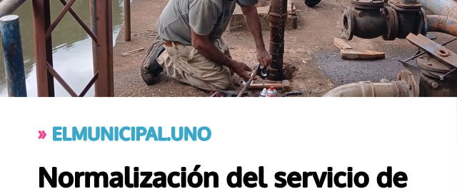 Normalización del servicio de agua potable tras la reparación del sistema de bombeo Normalización del servicio de agua potable tras la reparación del sistema de bombeo