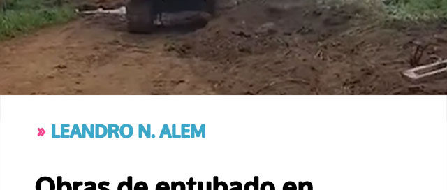 Obras de entubado en calle Alvear mejoran el escurrimiento y la circulación en la zona