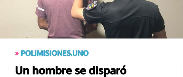 Un hombre se disparó accidentalmente mientras manipulaba un arma en estado de ebriedad y quedó detenido Un hombre se disparó accidentalmente mientras manipulaba un arma en estado de ebriedad y quedó detenido