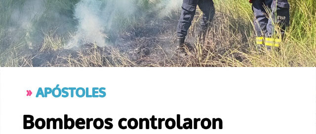 Bomberos controlaron un incendio en un baldío y evitaron que alcanzara viviendas cercanas