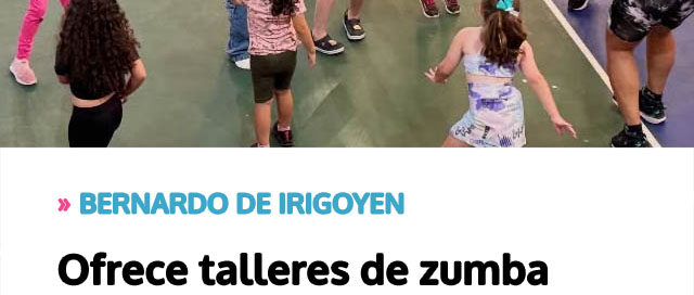 Ofrece talleres de zumba y danzas brasileras en el Polideportivo municipal Ofrece talleres de zumba y danzas brasileras en el Polideportivo municipal
