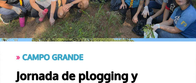 Jornada de plogging y saneamiento ambiental