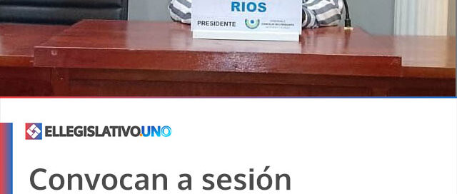 Convocan a sesión extraordinaria para dar inicio al período ordinario del Concejo de Iguazú