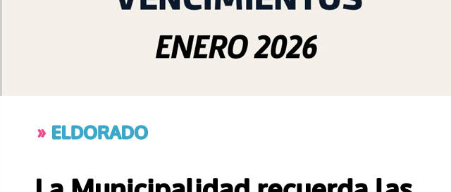 La Municipalidad recuerda las fechas de vencimiento para obligaciones tributarias La Municipalidad recuerda las fechas de vencimiento para obligaciones tributarias