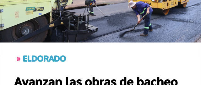 Avanzan las obras de bacheo profundo en la avenida San Martín para mejorar la seguridad vial Avanzan las obras de bacheo profundo en la avenida San Martín para mejorar la seguridad vial