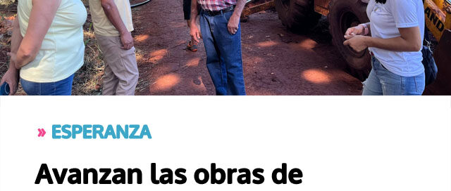 ESPERANZA: Avanzan las obras de ampliación de la red de agua en el barrio San José con apoyo de la Cooperativa de Servicios Públicos ESPERANZA: Avanzan las obras de ampliación de la red de agua en el barrio San José con apoyo de la Cooperativa de Servicios Públicos