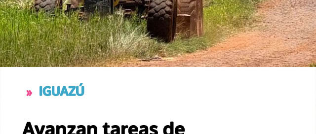 Avanzan tareas de mantenimiento urbano en el barrio Santa Rosa de Puerto Iguazú