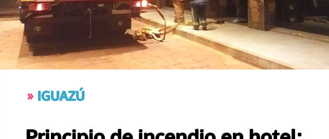 Principio de incendio en hotel: rápida acción evitó daños mayores en la zona de las 600 Hectáreas Principio de incendio en hotel: rápida acción evitó daños mayores en la zona de las 600 Hectáreas