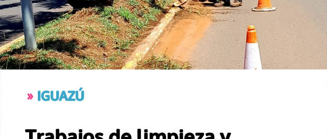 Trabajos de limpieza y mejoras viales en uno de los principales accesos de la ciudad