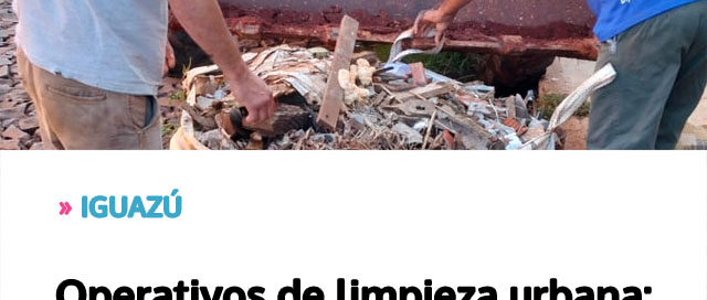 Operativos de limpieza urbana: la Municipalidad refuerza controles sobre escombros y materiales de construcción