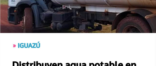 Distribuyen agua potable en barrios de la ciudad Distribuyen agua potable en barrios de la ciudad