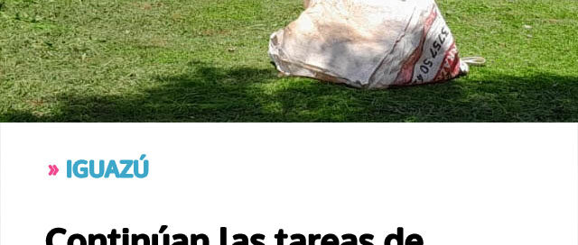 Continúan las tareas de parquización y mantenimiento de espacios públicos Continúan las tareas de parquización y mantenimiento de espacios públicos