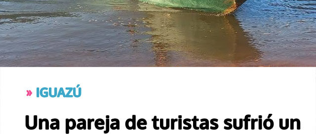 Una pareja de turistas sufrió un accidente en el Salto Mbocai y fue asistida por Bomberos y Prefectura Una pareja de turistas sufrió un accidente en el Salto Mbocai y fue asistida por Bomberos y Prefectura