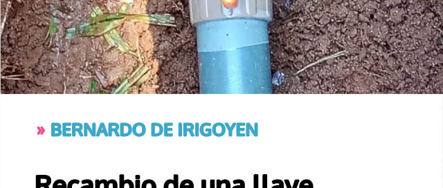 Recambio de una llave permitió normalizar el servicio de agua en un barrio