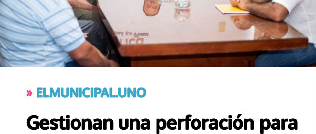 Gestionan una perforación para mejorar el acceso al agua en Colonia Oasis Gestionan una perforación para mejorar el acceso al agua en Colonia Oasis
