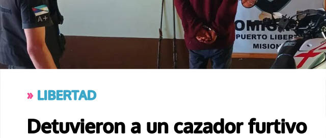 Detuvieron a un cazador furtivo armado en una zona rural Detuvieron a un cazador furtivo armado en una zona rural