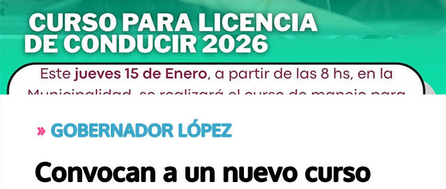 Convocan a un nuevo curso obligatorio para obtener o ampliar la licencia de conducir Convocan a un nuevo curso obligatorio para obtener o ampliar la licencia de conducir