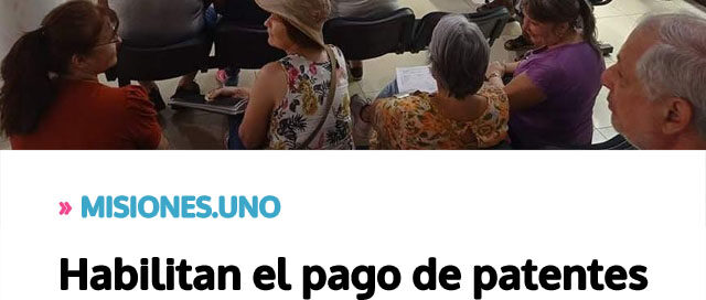 Habilitan el pago de patentes 2026 con importantes beneficios y continúan las facilidades para regularizar deudas