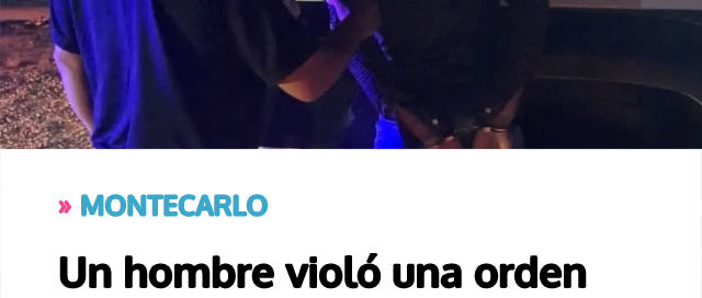 Un hombre violó una orden judicial y atacó con un machete a su madre, siendo detenido de inmediato Un hombre violó una orden judicial y atacó con un machete a su madre, siendo detenido de inmediato