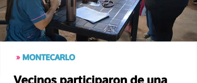 Vecinos participaron de una nueva jornada de “Más Salud en tu Barrio” con múltiples servicios comunitarios Vecinos participaron de una nueva jornada de “Más Salud en tu Barrio” con múltiples servicios comunitarios