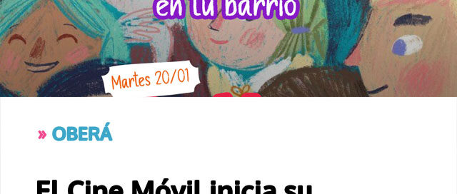 El Cine Móvil inicia su recorrido de verano con funciones gratuitas para los más chicos