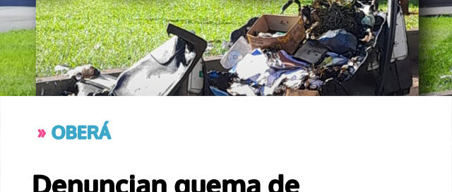 Denuncian quema de contenedores y el hecho quedó en manos de la Justicia Denuncian quema de contenedores y el hecho quedó en manos de la Justicia