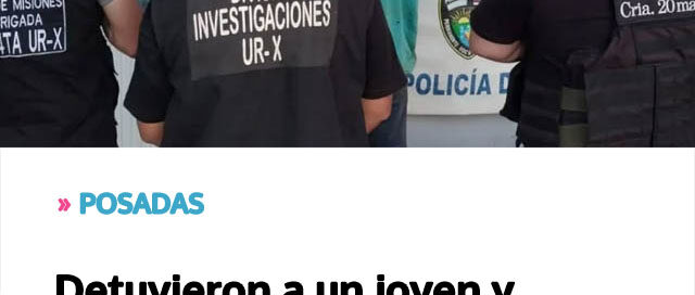 Detuvieron a un joven y recuperaron elementos robados tras un operativo