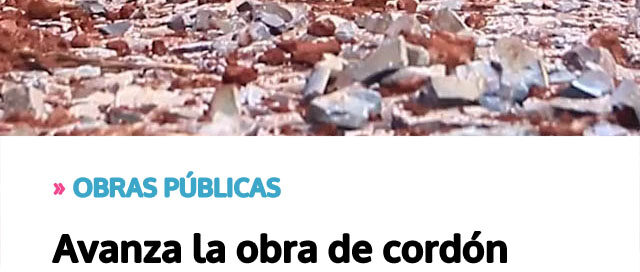 Avanza la obra de cordón cuneta y empedrado sobre la avenida Maipú en Alem Avanza la obra de cordón cuneta y empedrado sobre la avenida Maipú en Alem