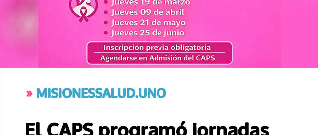 El CAPS programó jornadas de PAP para reforzar la prevención en la salud femenina
