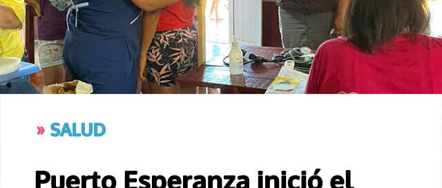 Puerto Esperanza inició el Operativo de Salud Vuelta al Cole en el barrio Nueva Esperanza II