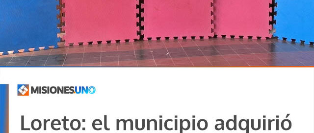 Loreto: el municipio adquirió 40 pisos de goma para la Escuela de Taekwondo Ar-Can