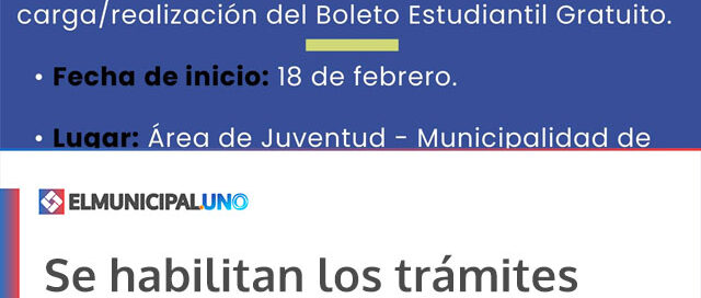 Se habilitan los trámites para el boleto estudiantil gratuito 2026