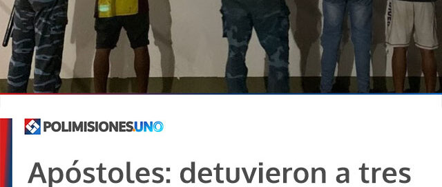 Apóstoles: detuvieron a tres jóvenes tras una gresca en la vía pública Apóstoles: detuvieron a tres jóvenes tras una gresca en la vía pública